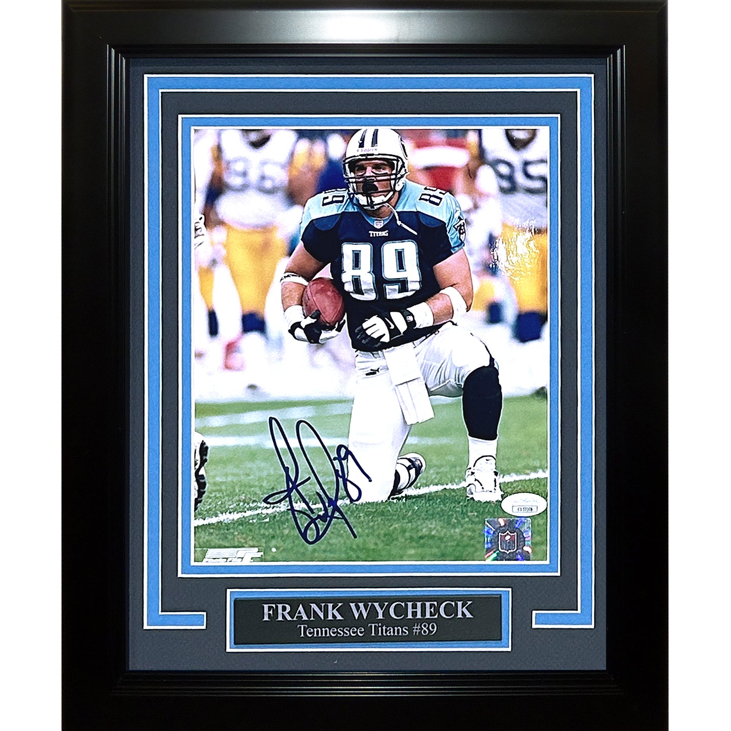 Frank Wycheck Autographed Tennessee Titans Deluxe Framed 8x10 Photo - JSA