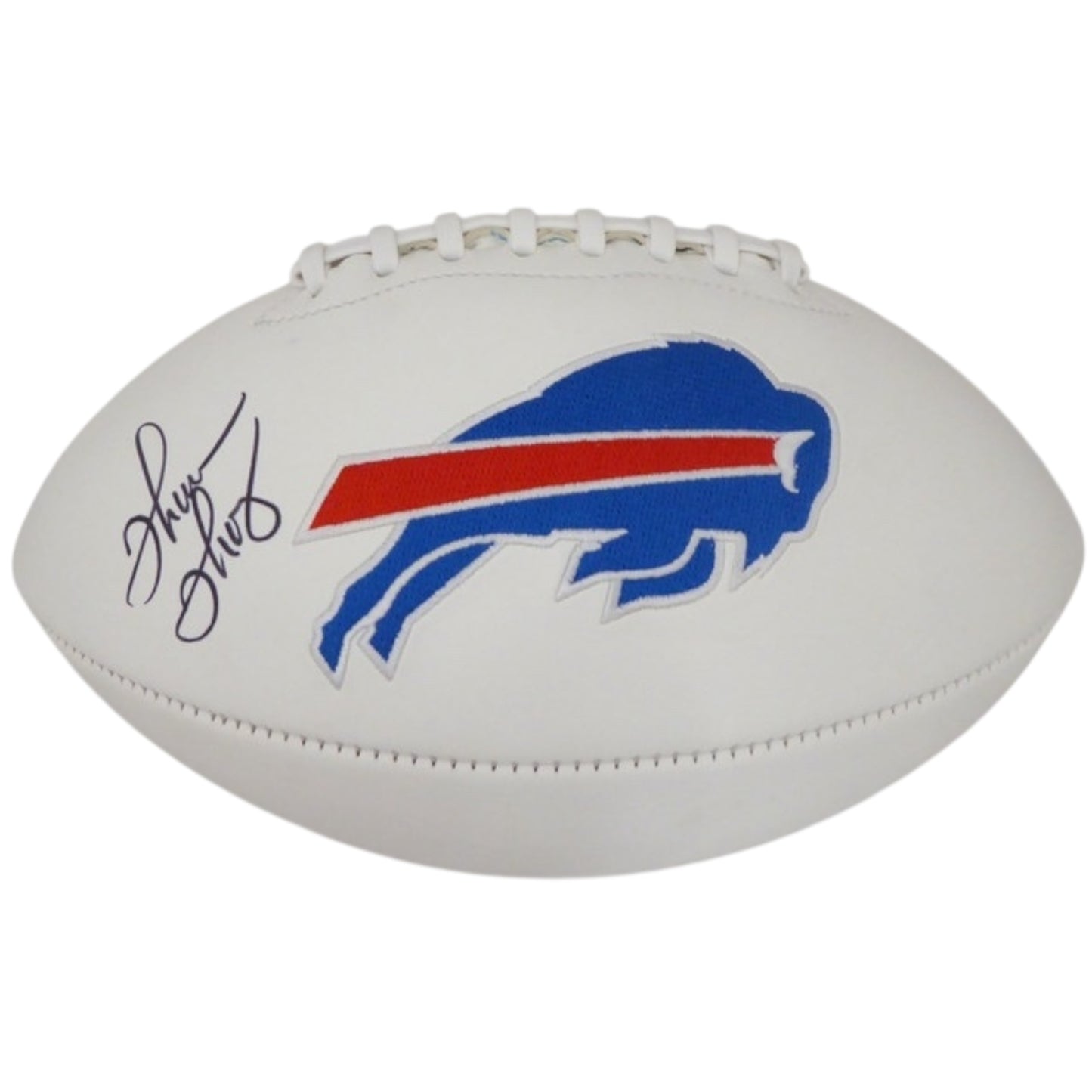 Thurman Thomas Autographed Buffalo Bills Logo Football - Beckett