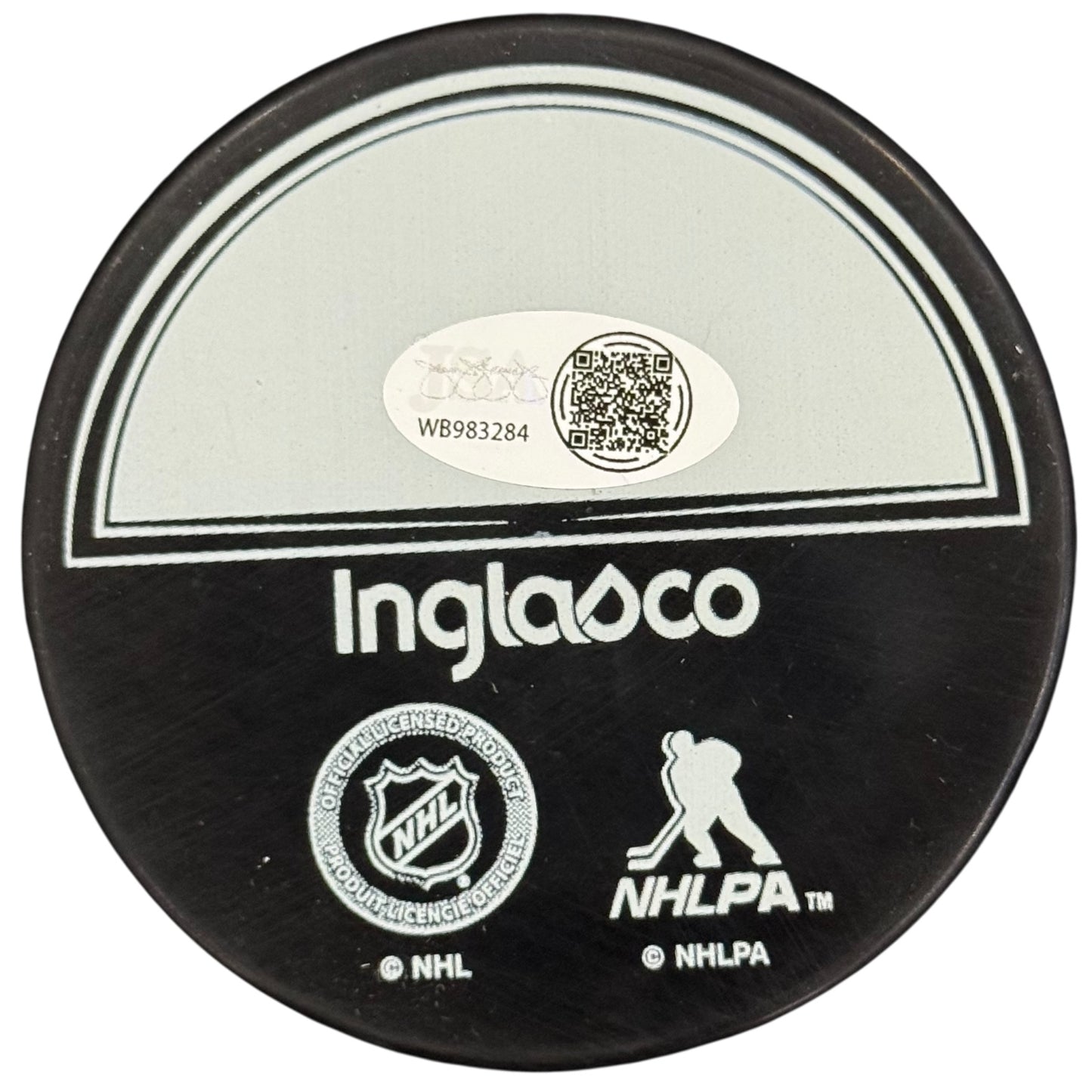 Aleksander Barkov Autographed Florida Panthers Captain Hockey Puck - JSA