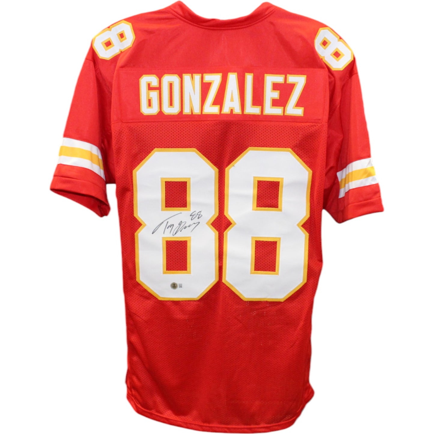 Tony Gonzalez Autographed Kansas City Chiefs (Red #88) Custom Jersey - Beckett