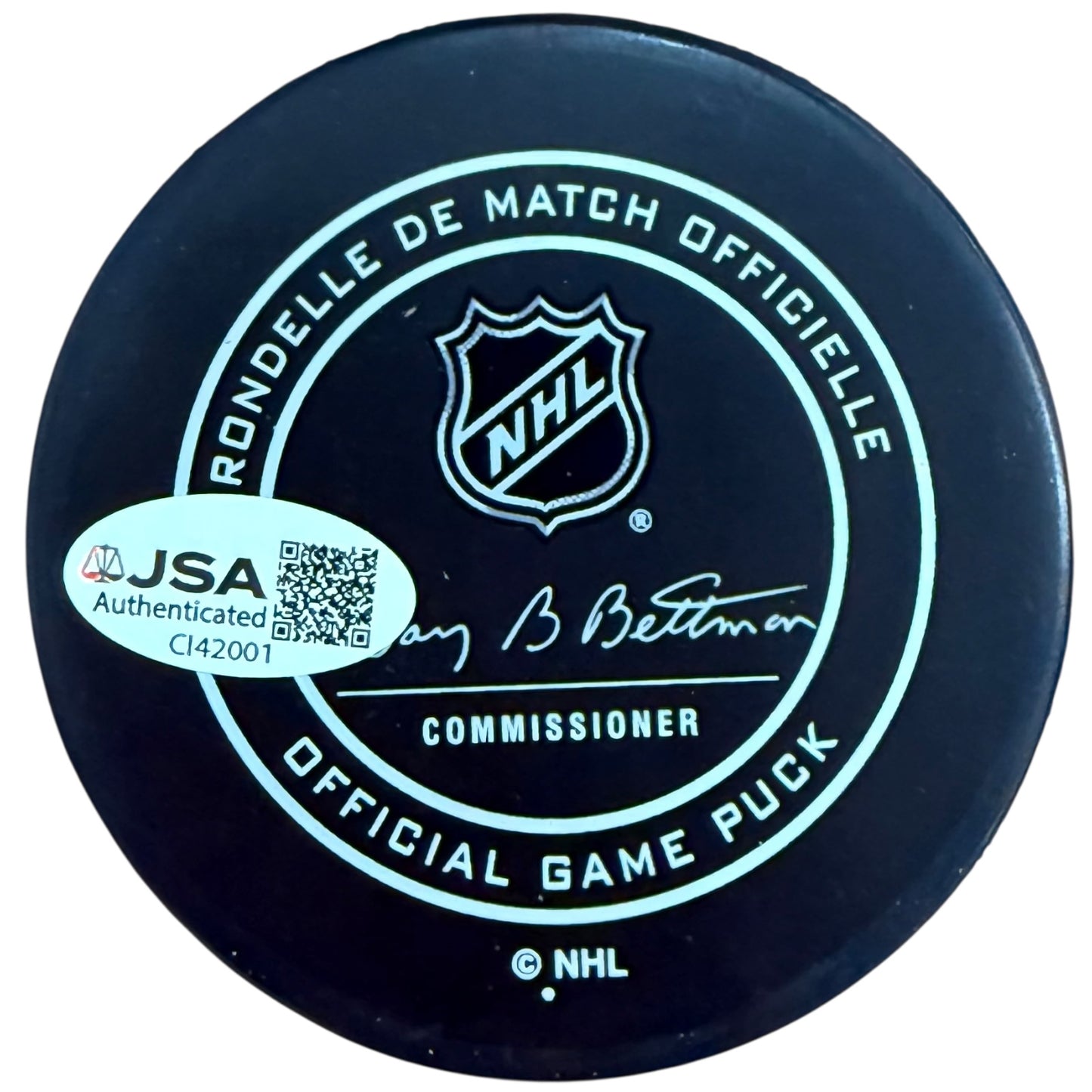 Victor Hedman Autographed Tampa Bay Lightning Official Game Puck - JSA