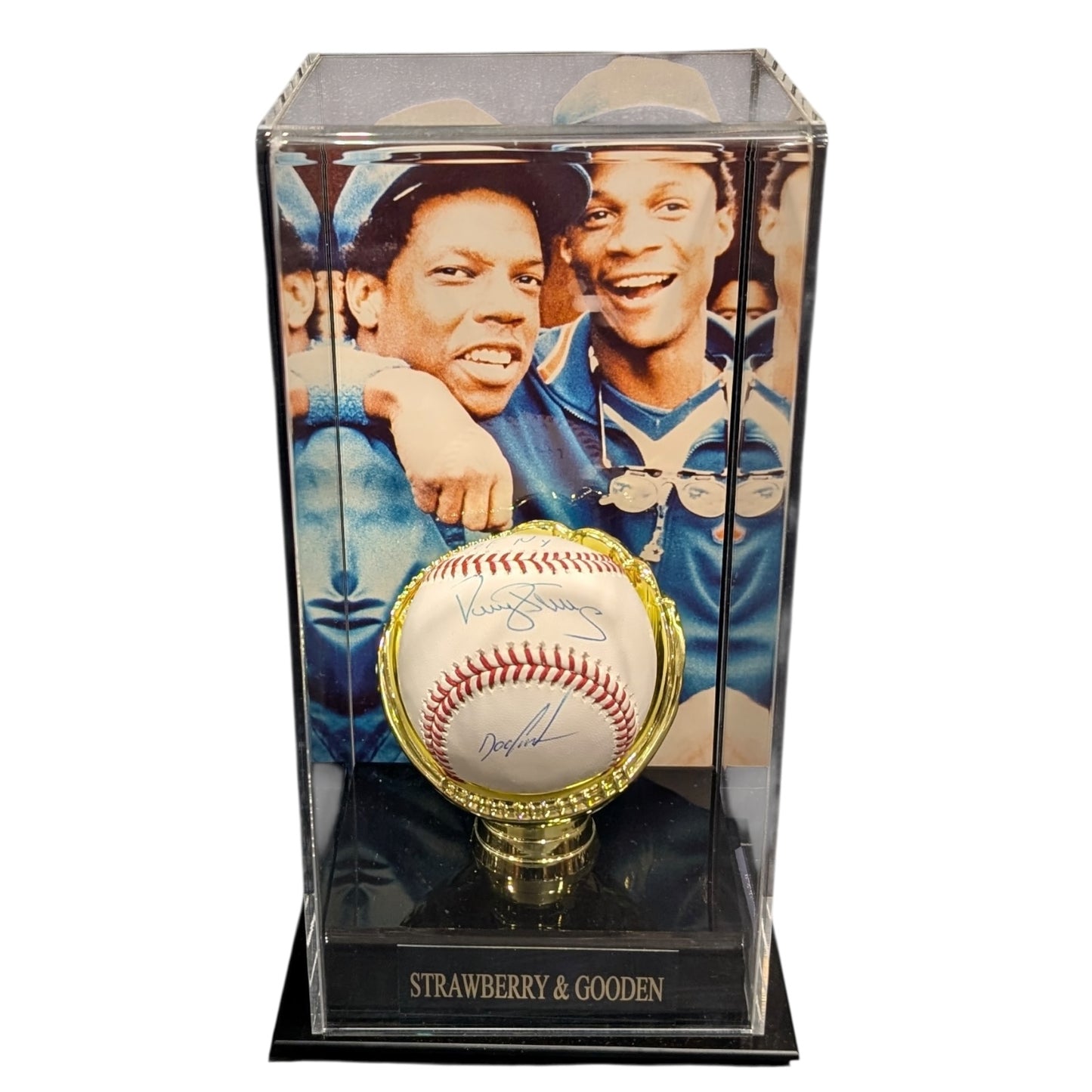 Darryl Strawberry And Dwight Gooden Autographed MLB Baseball w/ "Bad Boys of NY" in Deluxe Case - JSA