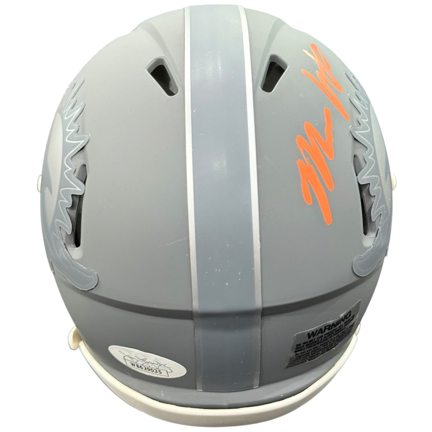 Malik Washington Autographed Miami Dolphins (SLATE Alternate) Mini Helmet - JSA