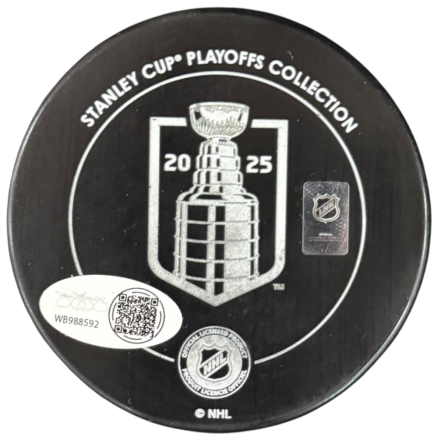 Jesper Boqvist Autographed Florida Panthers 2025 Stanley Cup Logo Hockey Puck - JSA