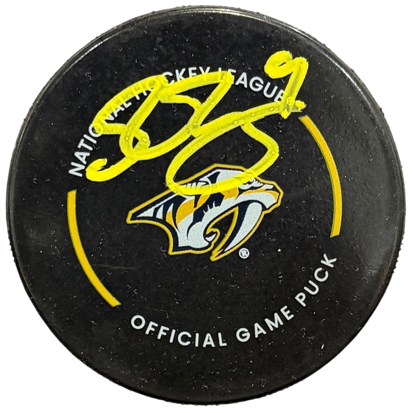 Filip Forsberg Autographed Nashville Predators Official Game Hockey Puck - JSA