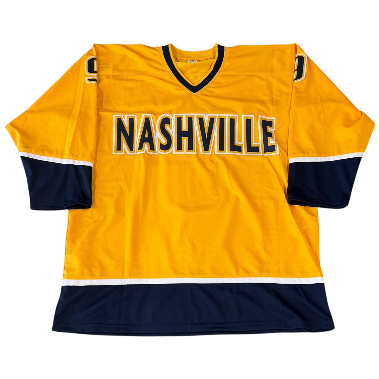 Filip Forsberg Autographed Nashville (Gold #9) Custom Hockey Jersey - JSA