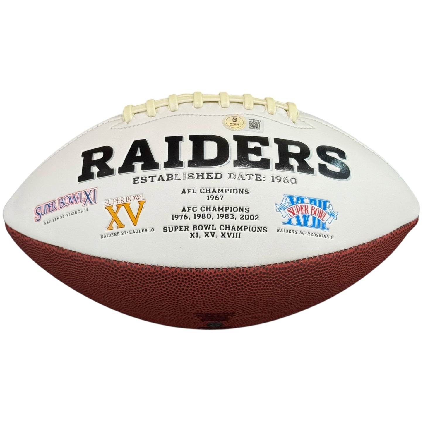 Brock Bowers Autographed Las Vegas Raiders Logo Football - Beckett