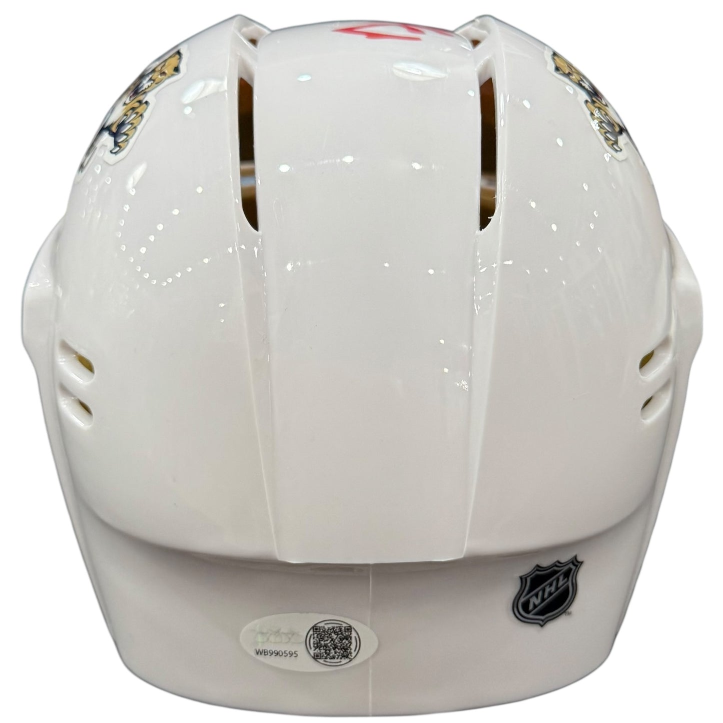 Matthew Tkachuk Autographed Florida Panthers White Mini Hockey Helmet - JSA