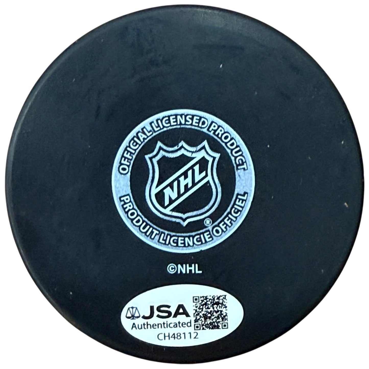 Steve Yzerman Autographed Detroit Red Wings Hockey Puck with Tall Case - JSA