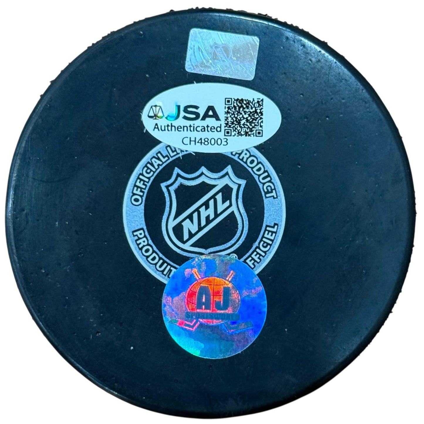 Pavel Datsyuk Autographed Detroit Red Wings Hockey Puck with Tall Case - JSA