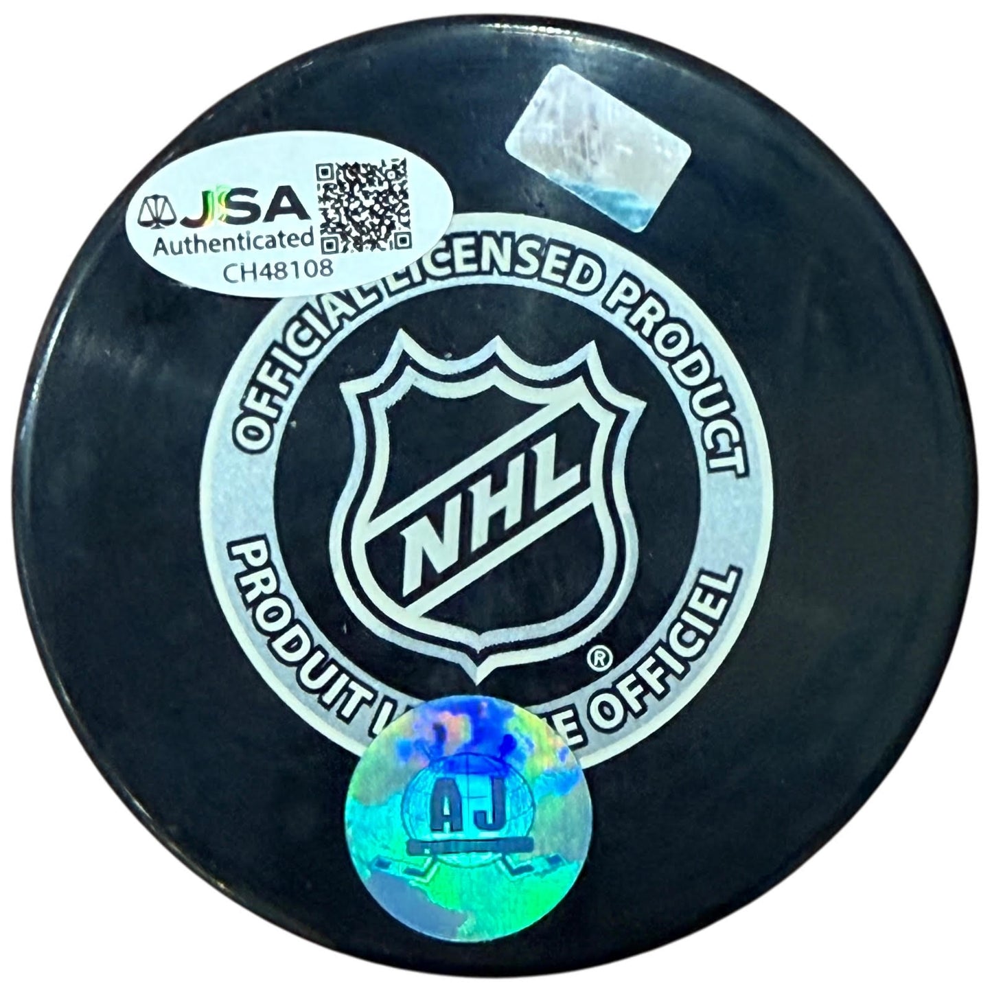 Paul Coffey Autographed Edmonton Oilers Hockey Puck with Tall Case - JSA