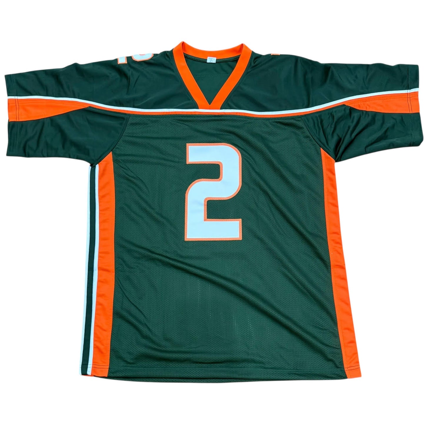 Willis McGahee Autographed Miami (Green #2) Custom Jersey - JSA