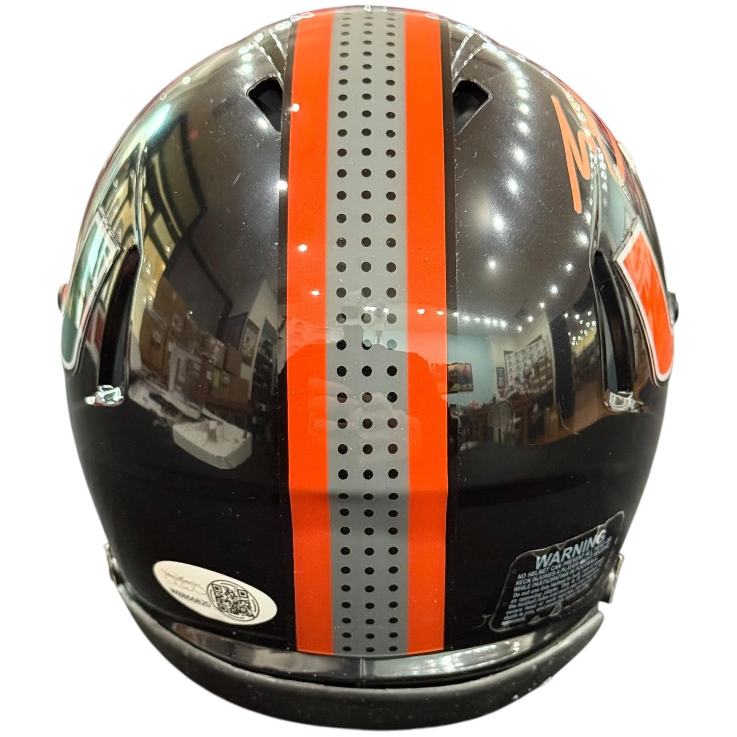Willis McGahee Autographed Miami Hurricanes (Black Nights) Mini Helmet - JSA