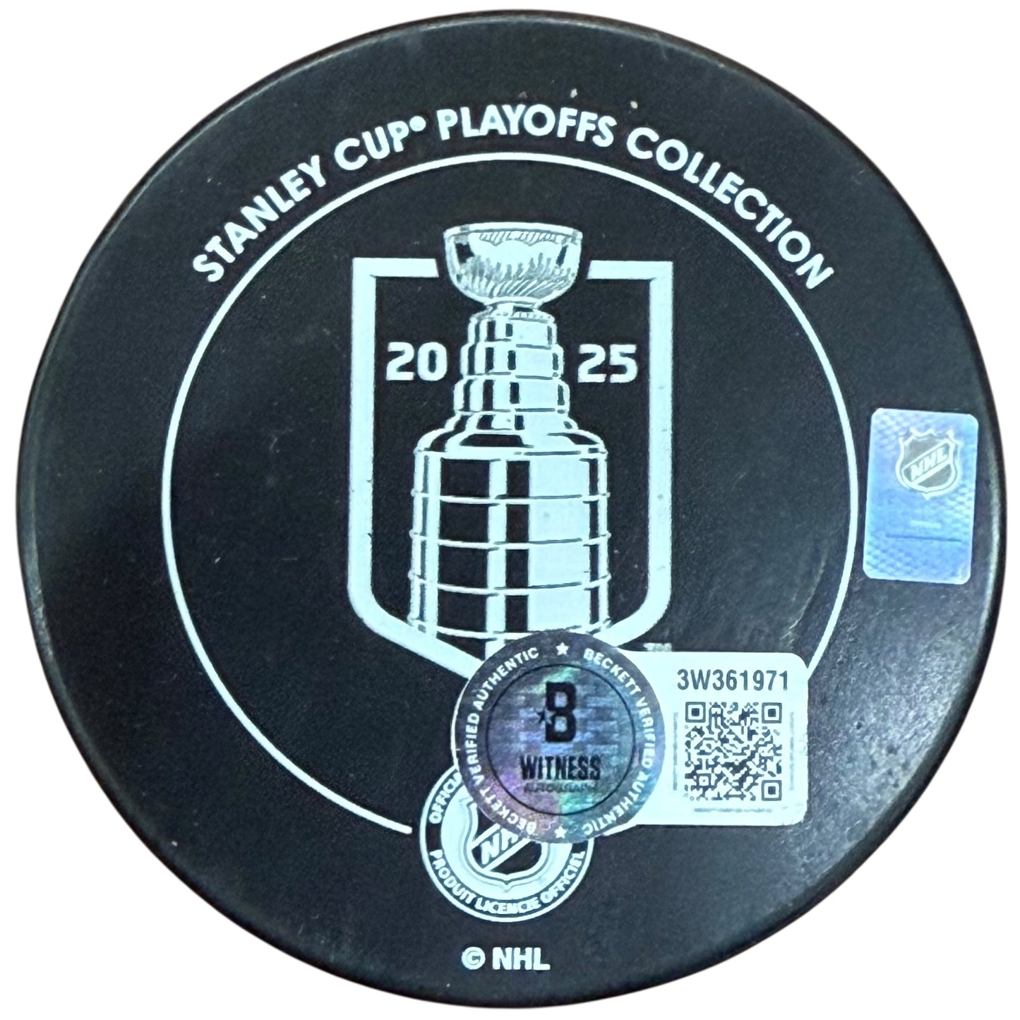 Sergei Bobrovsky Autographed Florida Panthers (2025 Stanley Cup Champs) Hockey Puck - Beckett