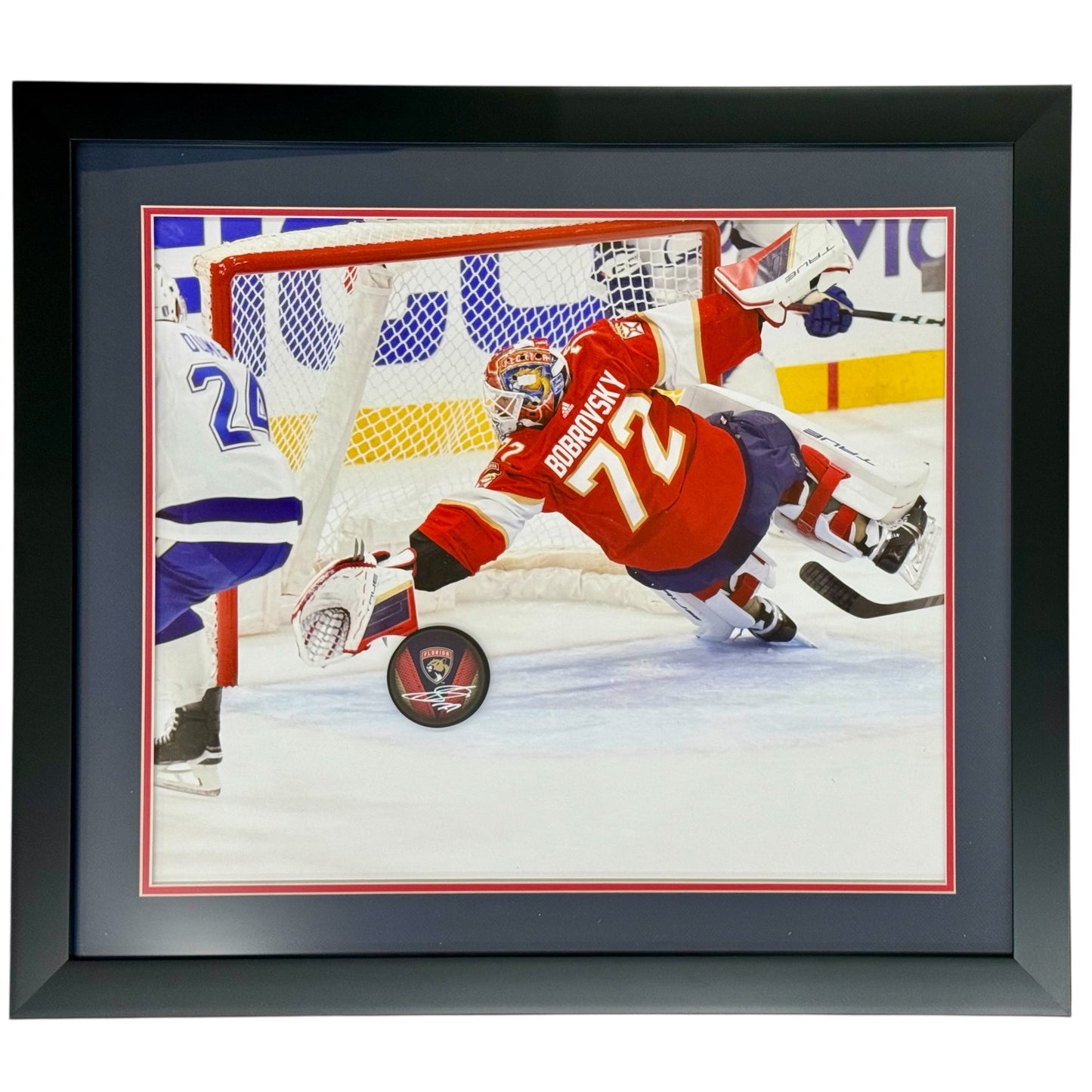 Sergei Bobrovsky Autographed Florida Panthers 3D Puck Display Deluxe Framed 20x24 Photo - JSA