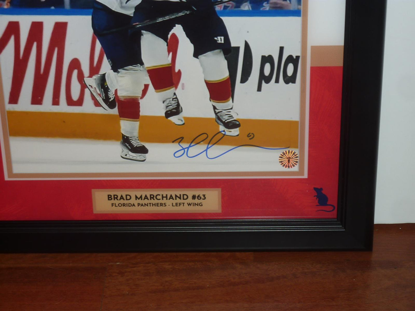 Brad Marchand Autographed Florida Panthers (Stanley Cup Celebration) Deluxe Framed 11x14 Photo - Marchand Holo