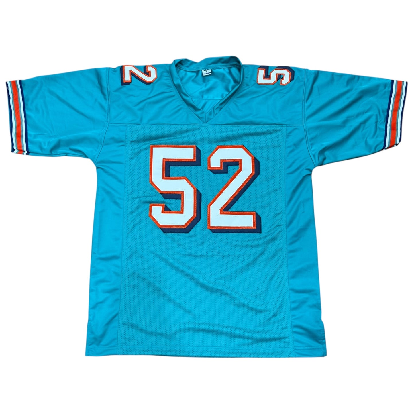 Channing Crowder Autographed Miami (Teal #52) Custom Jersey - JSA