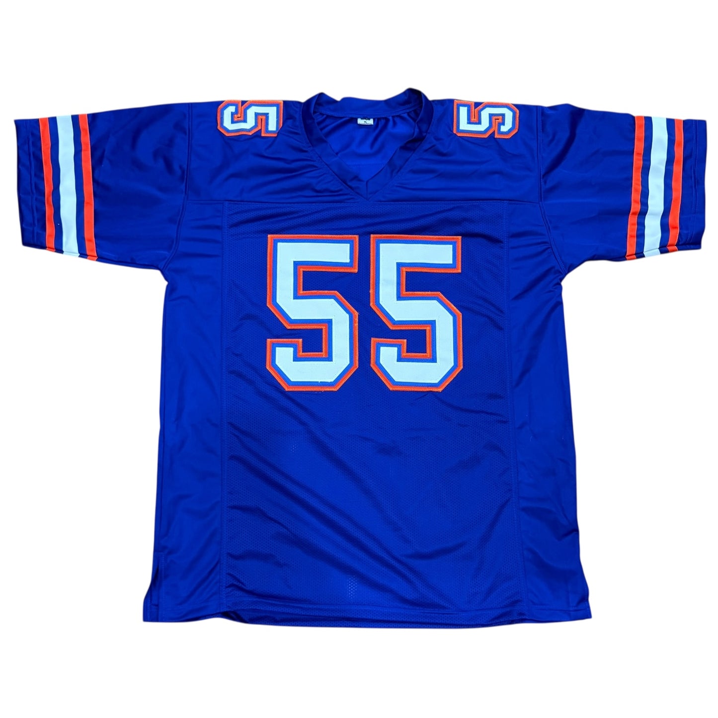 Channing Crowder Autographed Florida (Blue #55) Custom Jersey - JSA