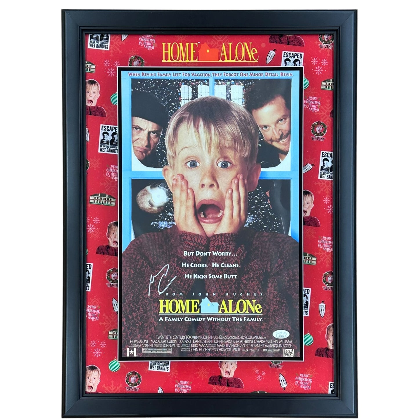 Macaulay Culkin Autographed Home Alone Deluxe Framed 11x17 Movie Poster - JSA Letter