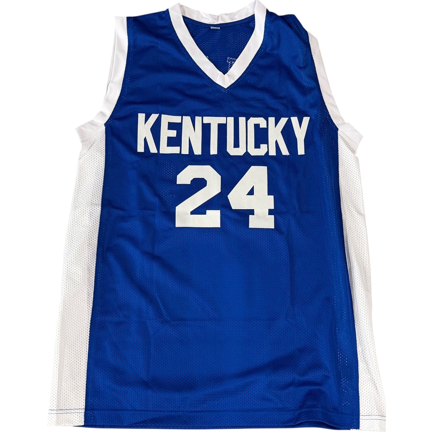 Antoine Walker Autographed Kentucky Wildcats (Blue #24) Custom Jersey w/ 96 Champs - JSA