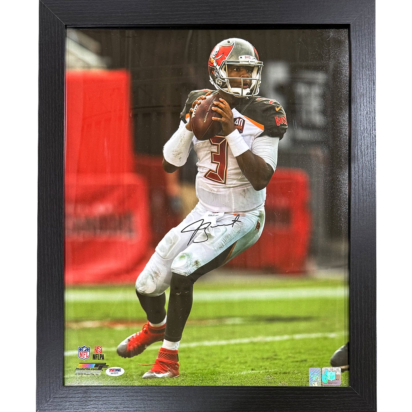 Jameis Winston Autographed Tampa Bay Buccaneers Framed 16x20 Photo - PSA