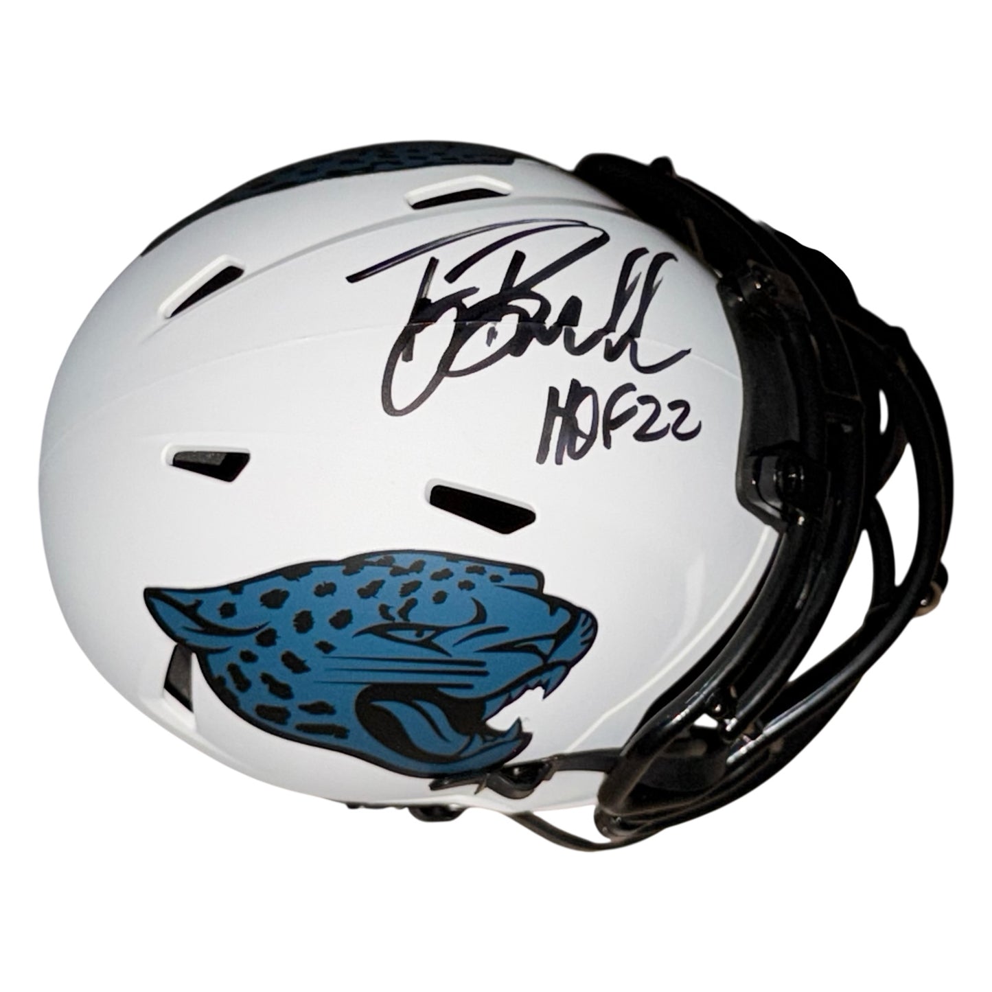 Tony Boselli Autographed Jacksonville Jaguars (LUNAR Alternate) Mini Helmet w/ HOF 22 - JSA