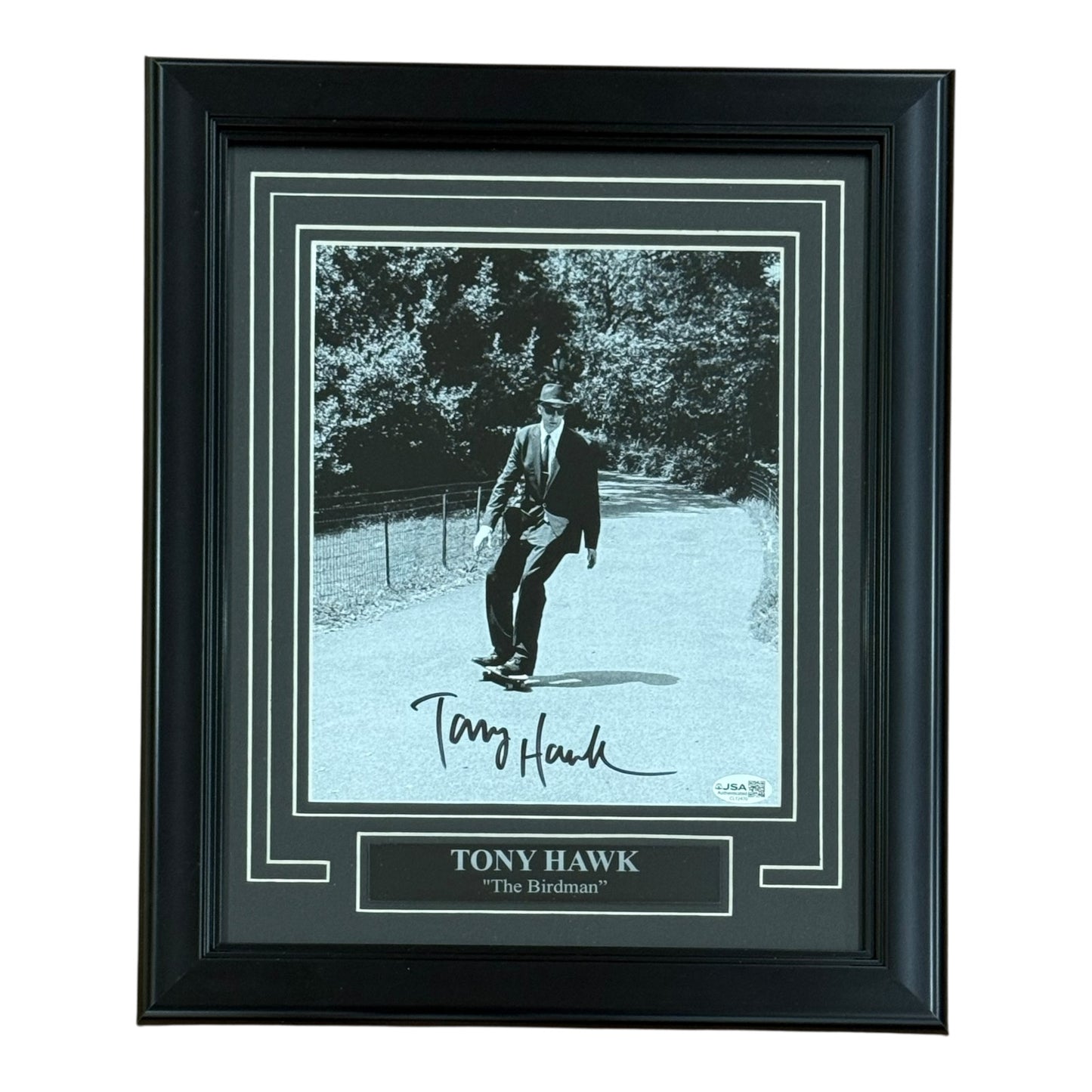 Tony Hawk Autographed Skateboarding (Mystery Skater) Deluxe Framed 8x10 Photo - JSA