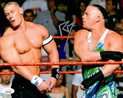 Rob Van Dam Autographed (Slapping John Cena) Wrestling 8x10 Photo - JSA