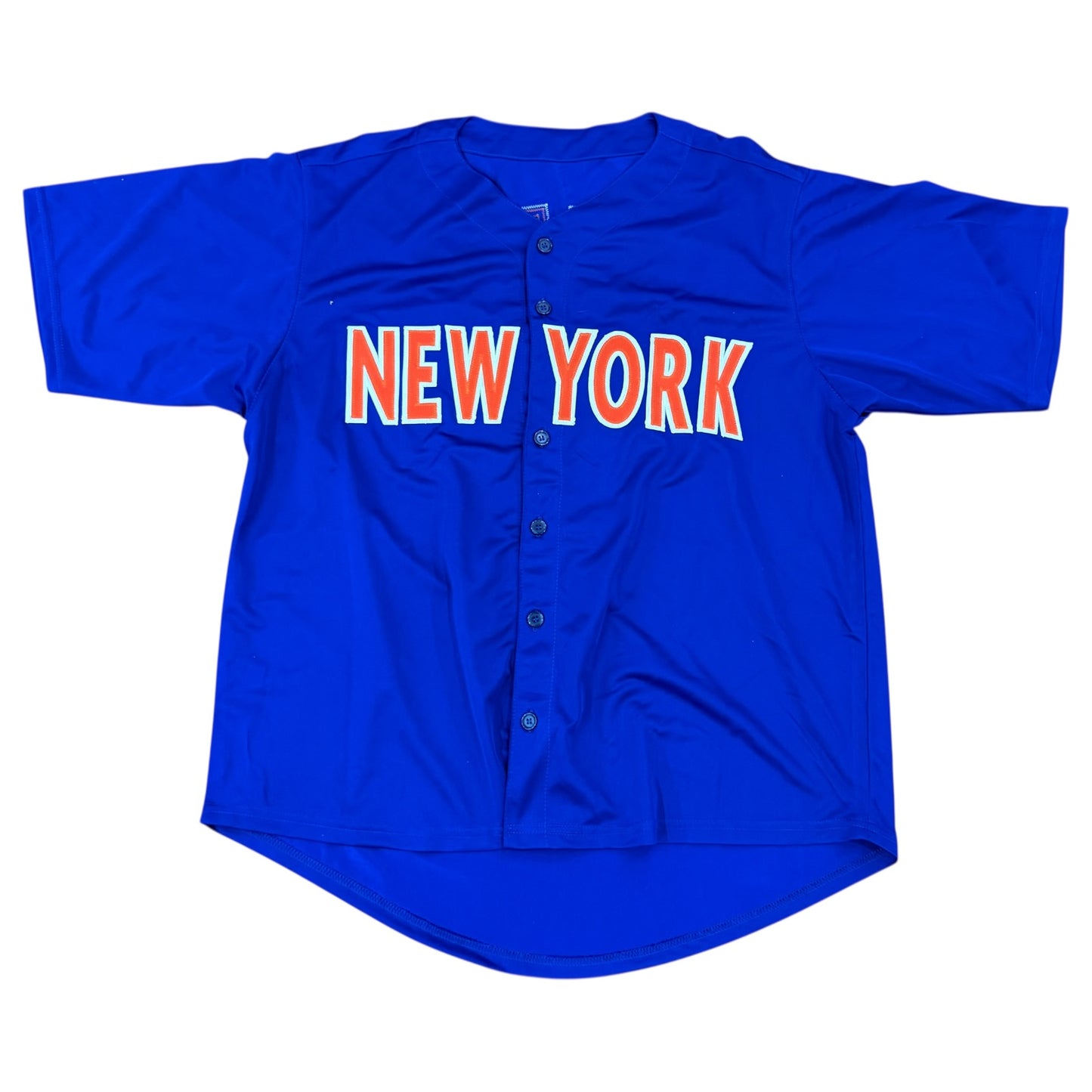 Carlos Baerga Autographed New York (Blue #8) Custom Jersey - JSA