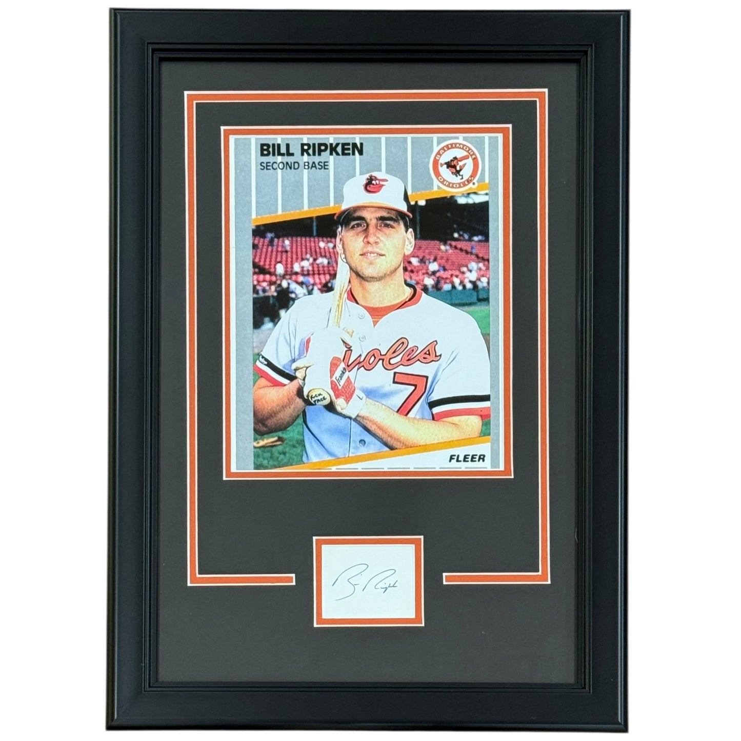 Billy Ripken Autographed 1989 Fleer Baseball Card Deluxe Framed "Signature Series"