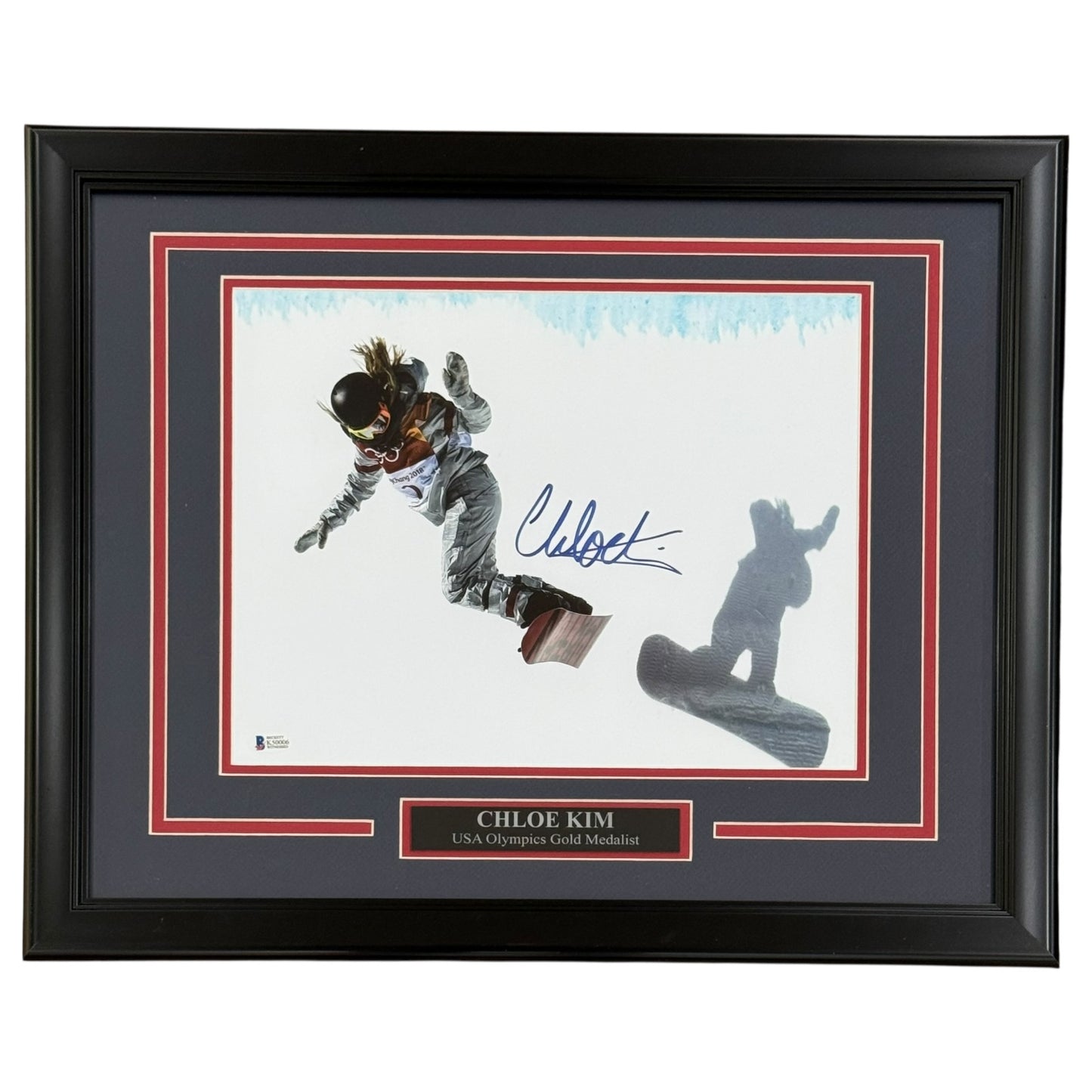 Chloe Kim Autographed USA Olympics Snowboarding Deluxe Framed 11x14 Photo - JSA