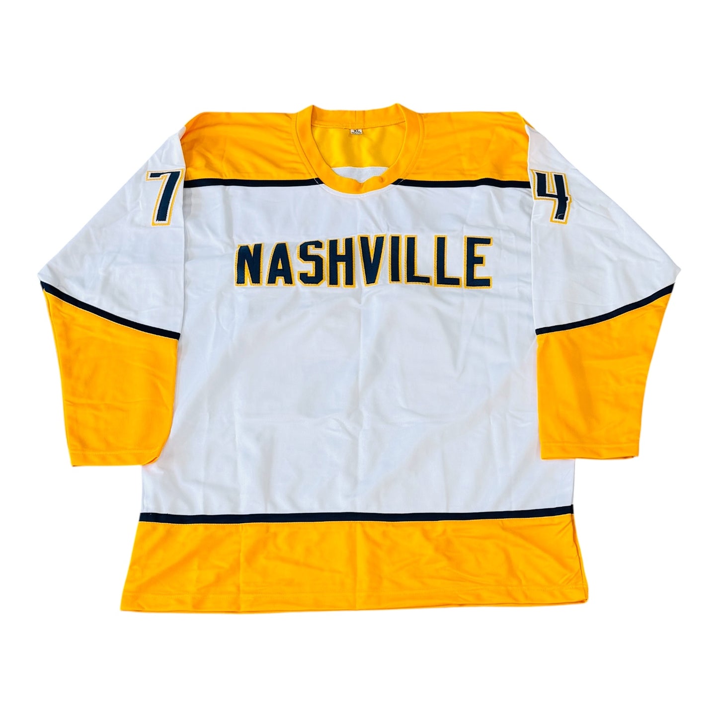 Juuse Saros Autographed Nashville (White #74) Custom Hockey Jersey - JSA