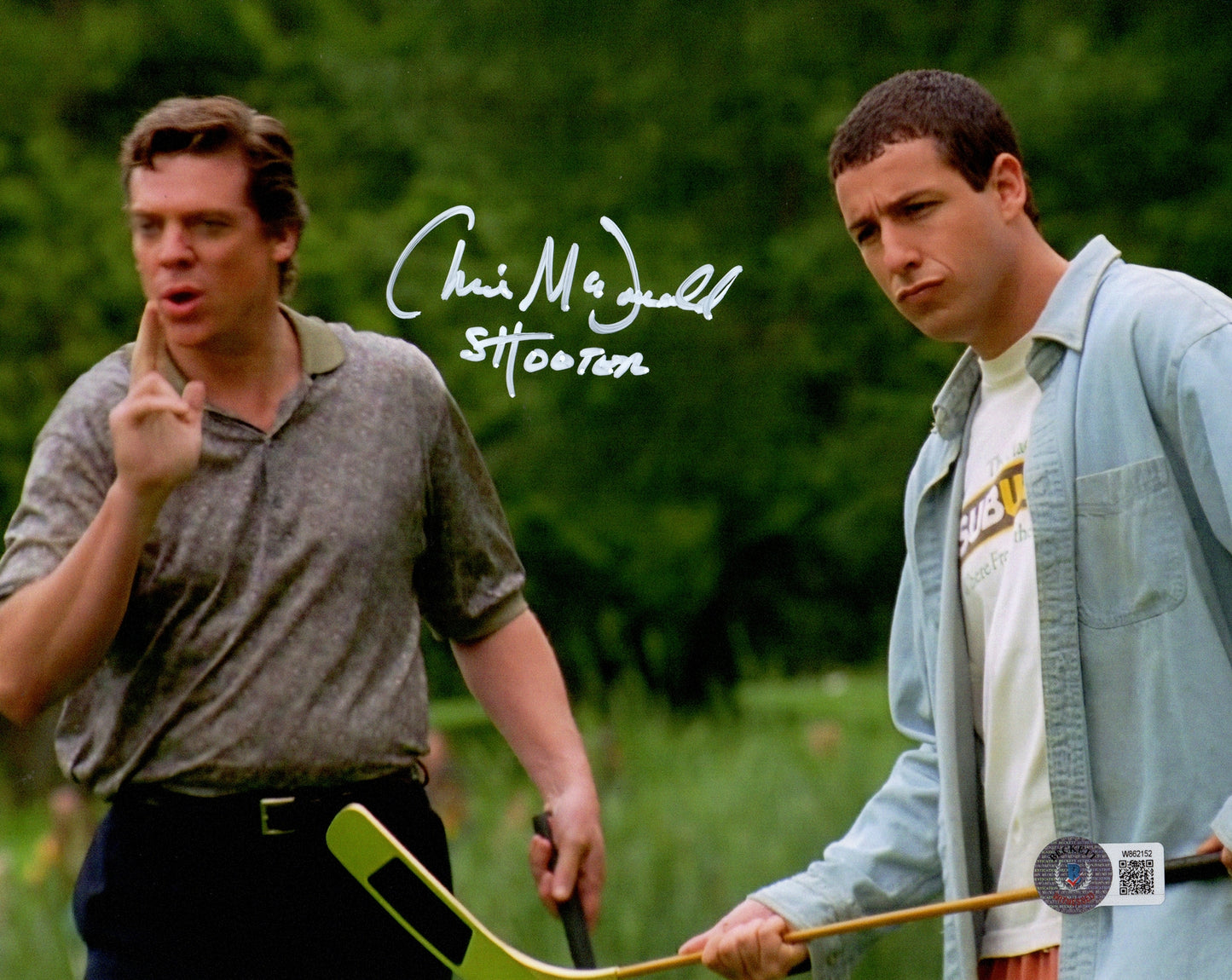 Christopher McDonald Shooter McGavin Autographed Happy Gilmore 8x10 Photo w/ "Shooter" - Beckett
