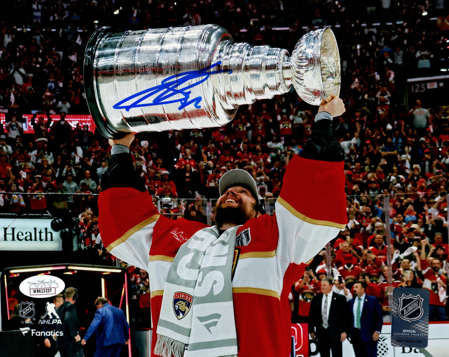 Sergei Bobrovsky Autographed Florida Panthers (Stanley Cup Trophy) 8x10 Photo - JSA