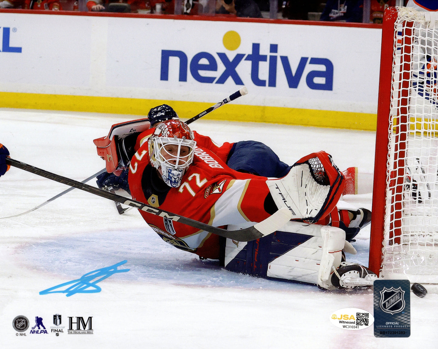 Sergei Bobrovsky Autographed Florida Panthers (Stanley Cup Action) 8x10 Photo - JSA