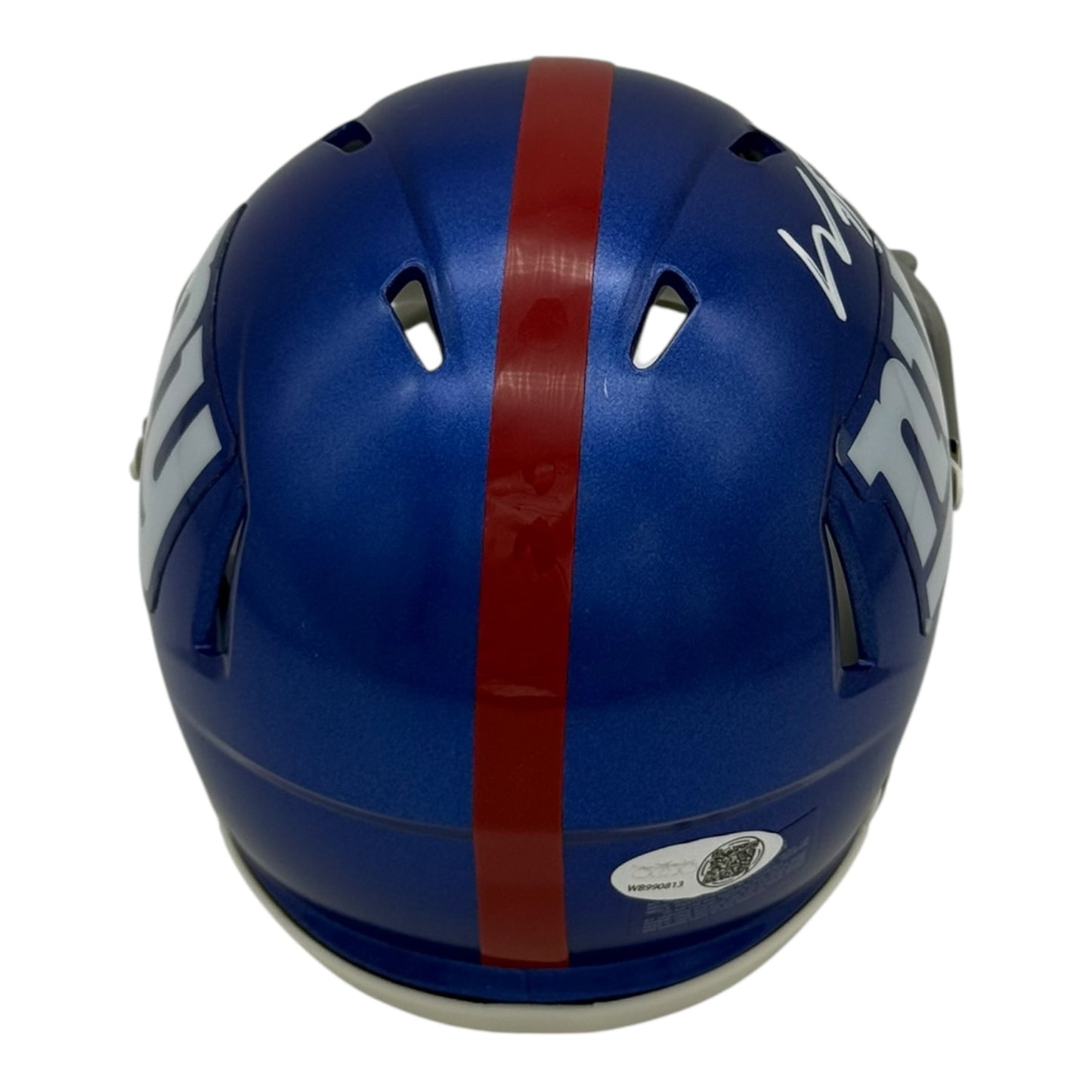 William Joseph Autographed New York Giants (Speed) Mini Helmet w/ "SB XLII Champs" - JSA