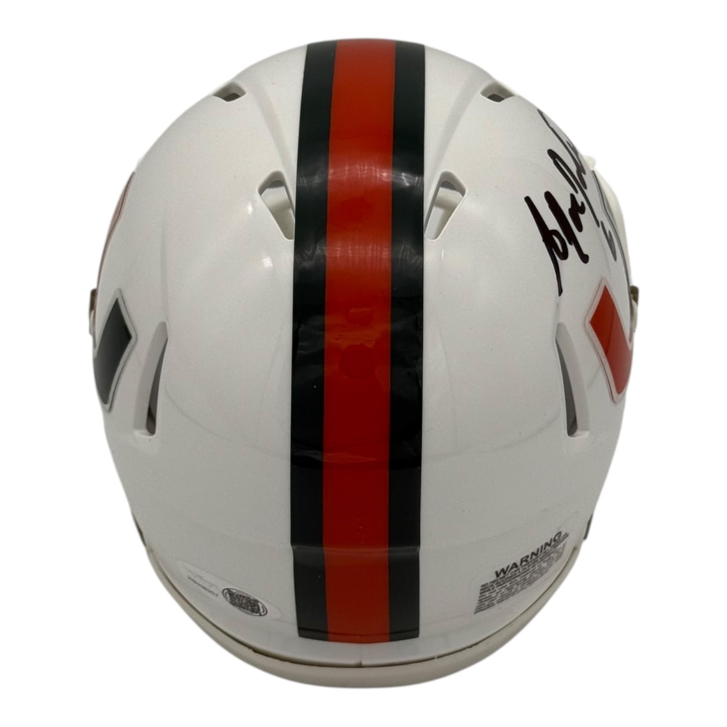 Antrel Rolle Autographed Miami Hurricanes (Speed) Mini Helmet - JSA