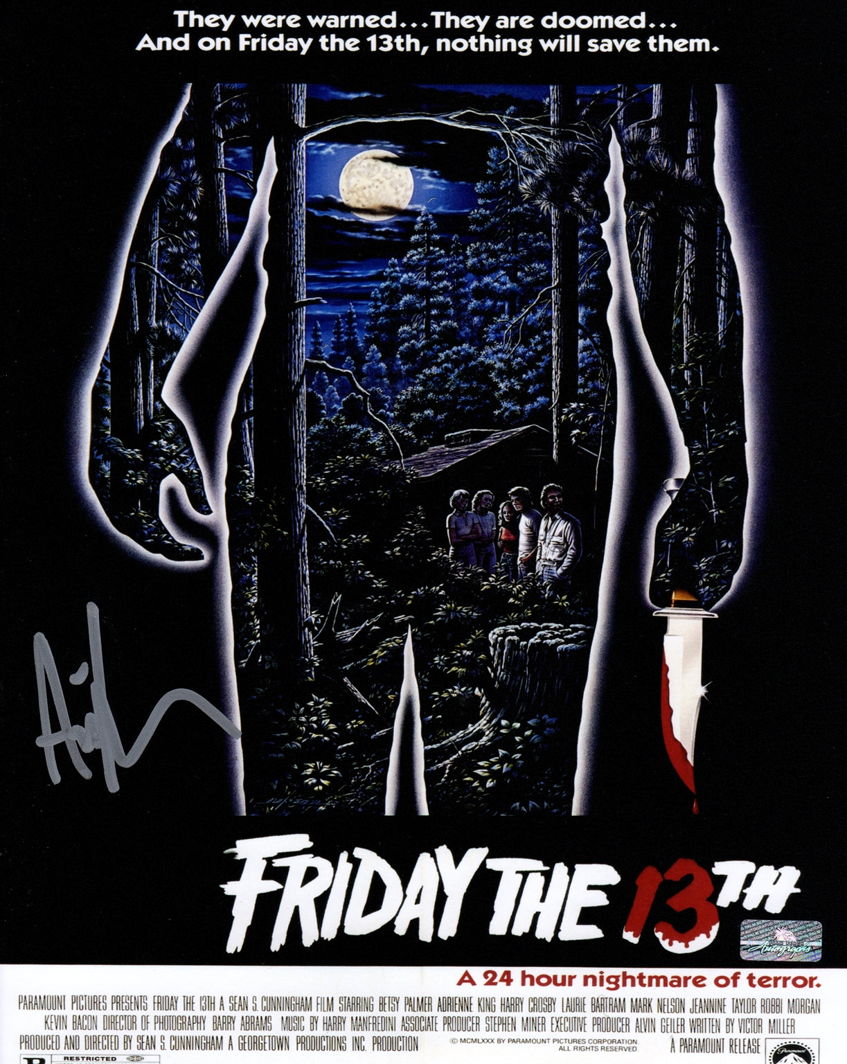 Ari Lehman Autographed Friday the 13th (Movie Poster) 8x10 Photo - JSA