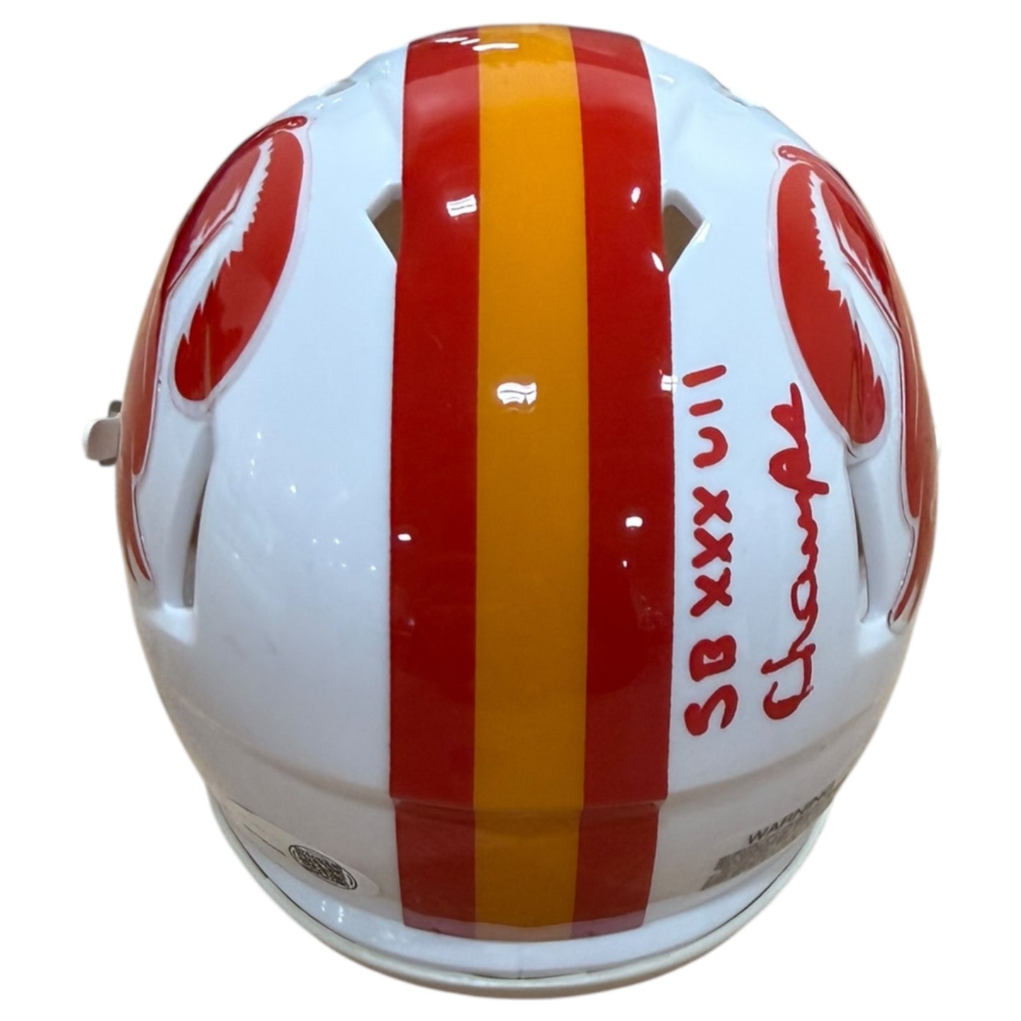 Ken Dilger Autographed Tampa Bay Buccaneers (Throwback Creamsicle) Mini Helmet w/ "SB XXXVII Champs" - JSA