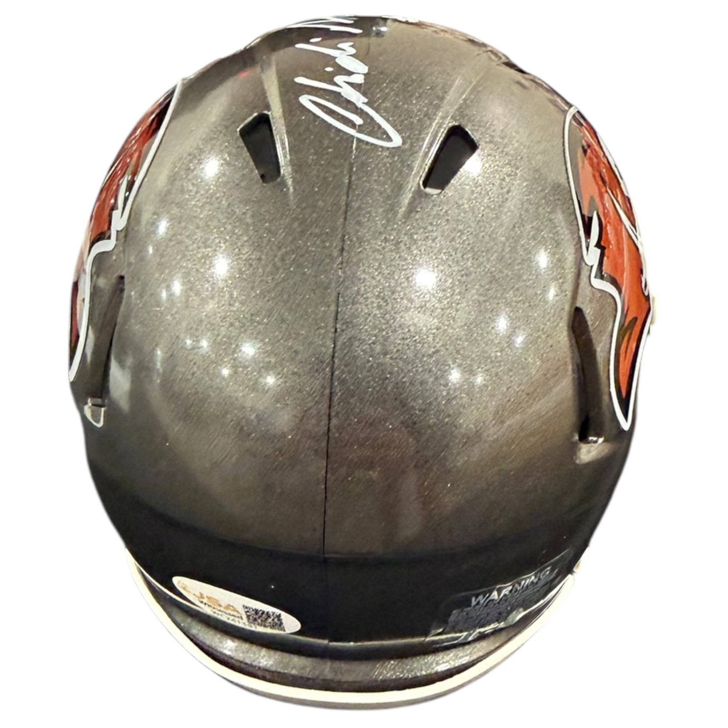 Chidi Ahanotu Autographed Tampa Bay Buccaneers Mini Helmet - JSA