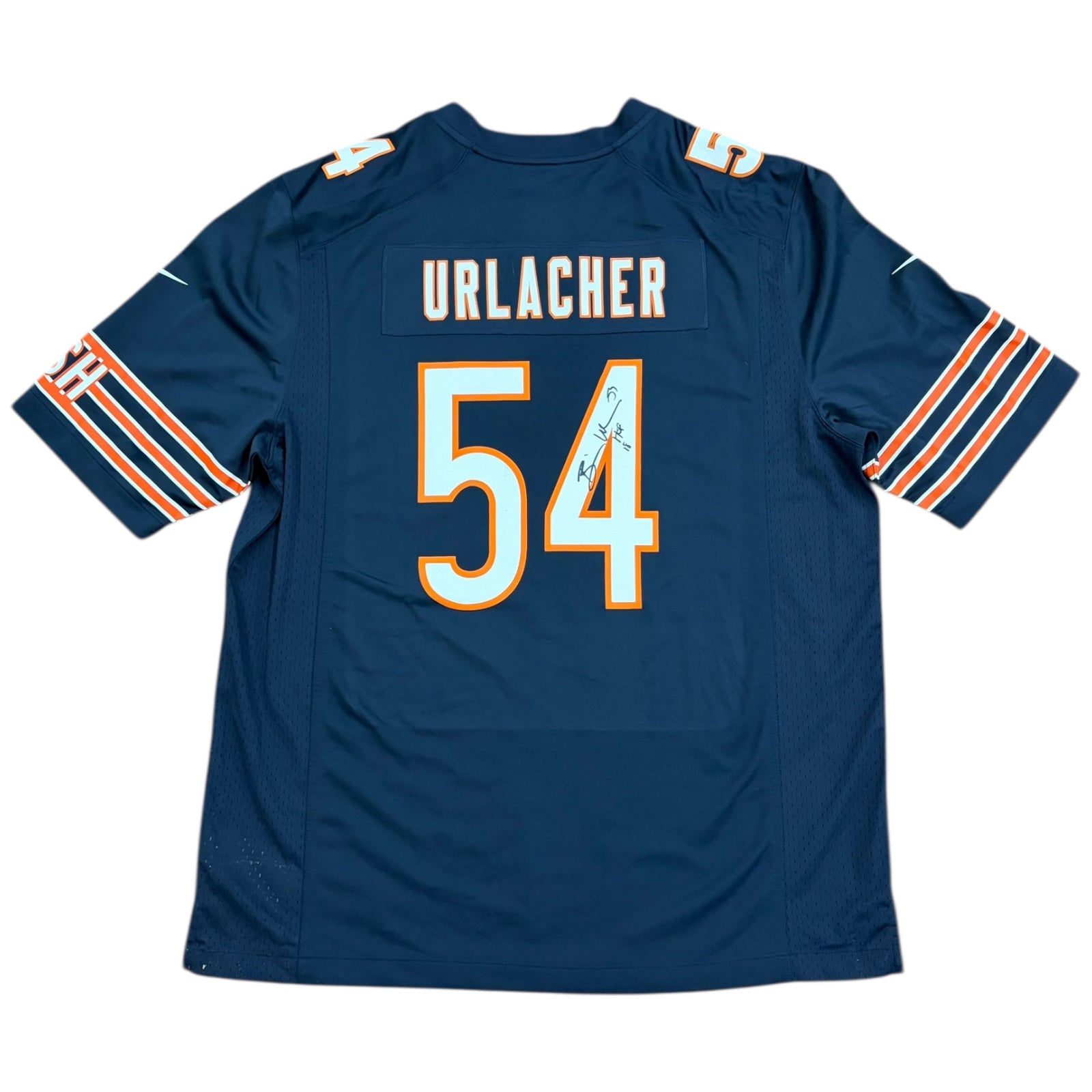 Brian Urlacher Autographed Signed Chicago Bears (Blue #54) Nike Replica Jersey With "HOF 18" - Beckett 