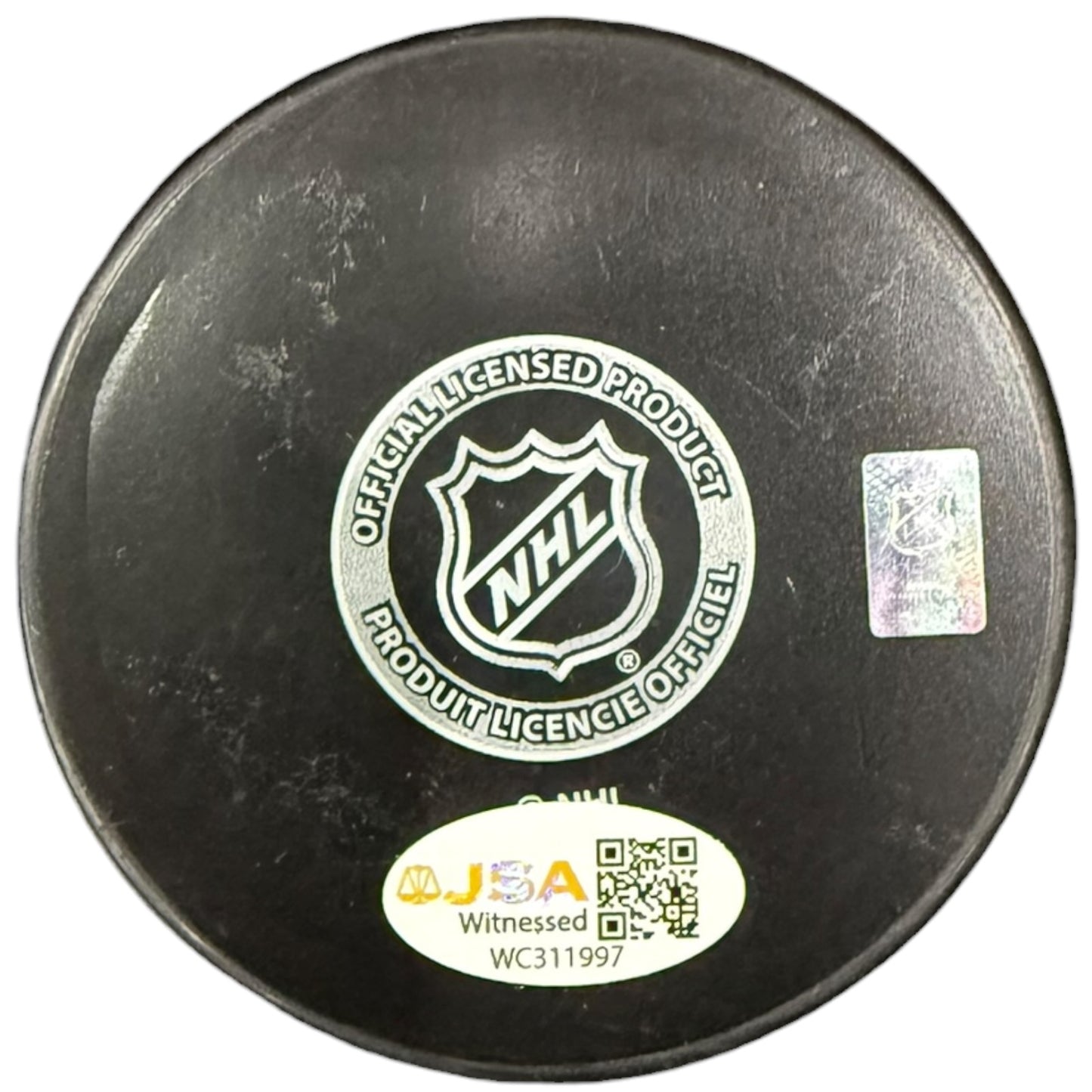 Brady Tkachuk Autographed Ottawa Senators Logo Hockey Puck - JSA