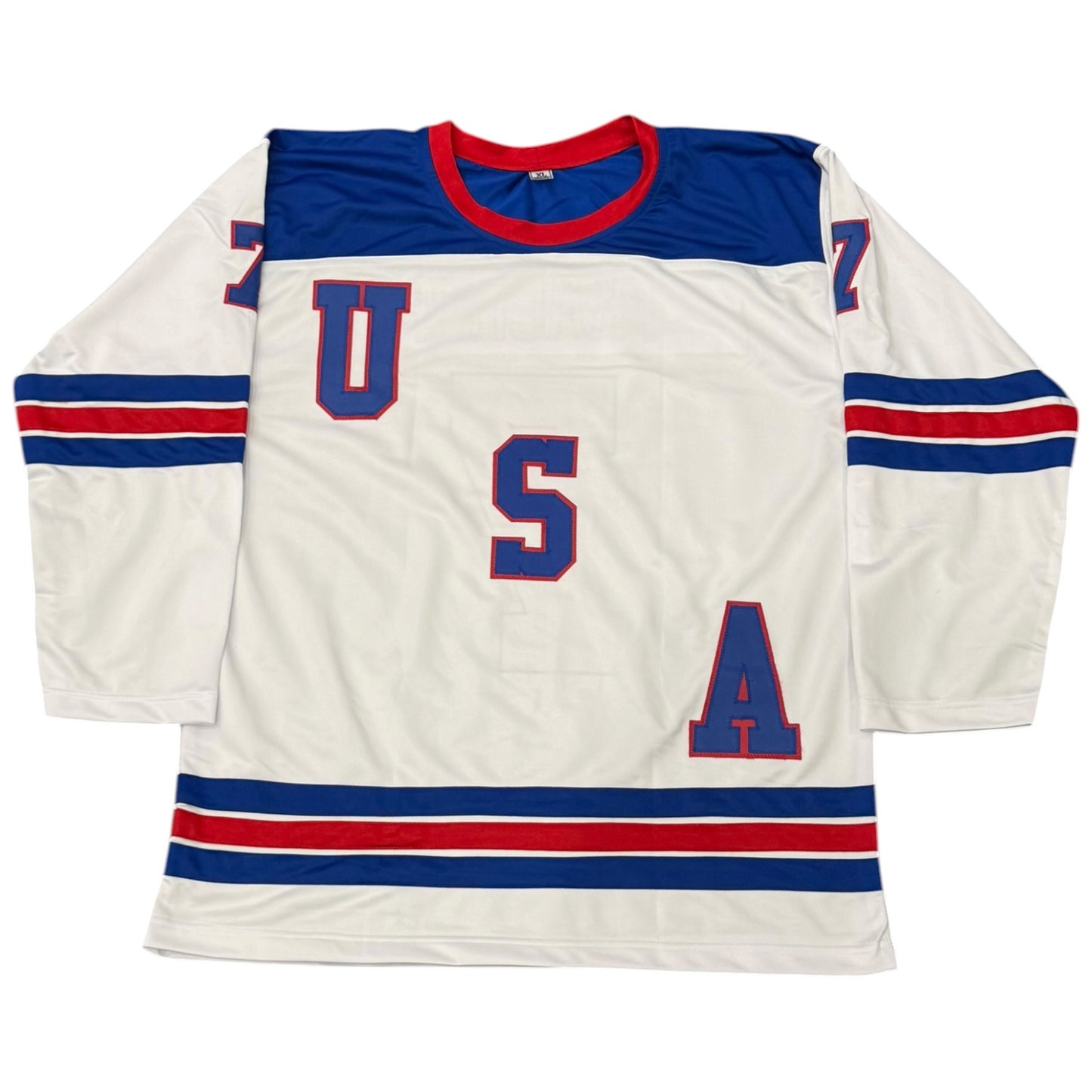 Brady Tkachuk Autographed USA (White #7) Custom Stitched Hockey Jersey - JSA