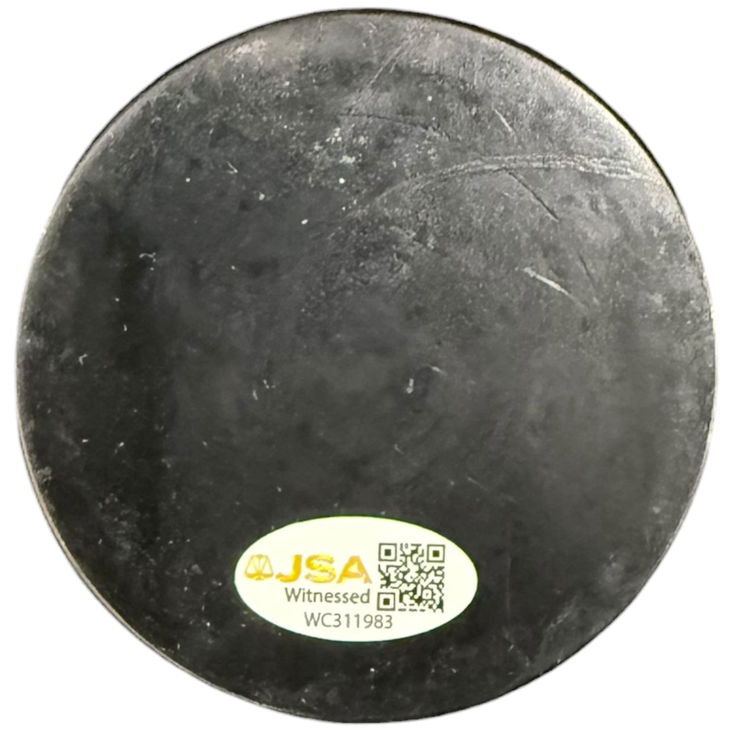 Brady Tkachuk Autographed Team USA Olympics (White) Jersey Style Hockey Puck - JSA