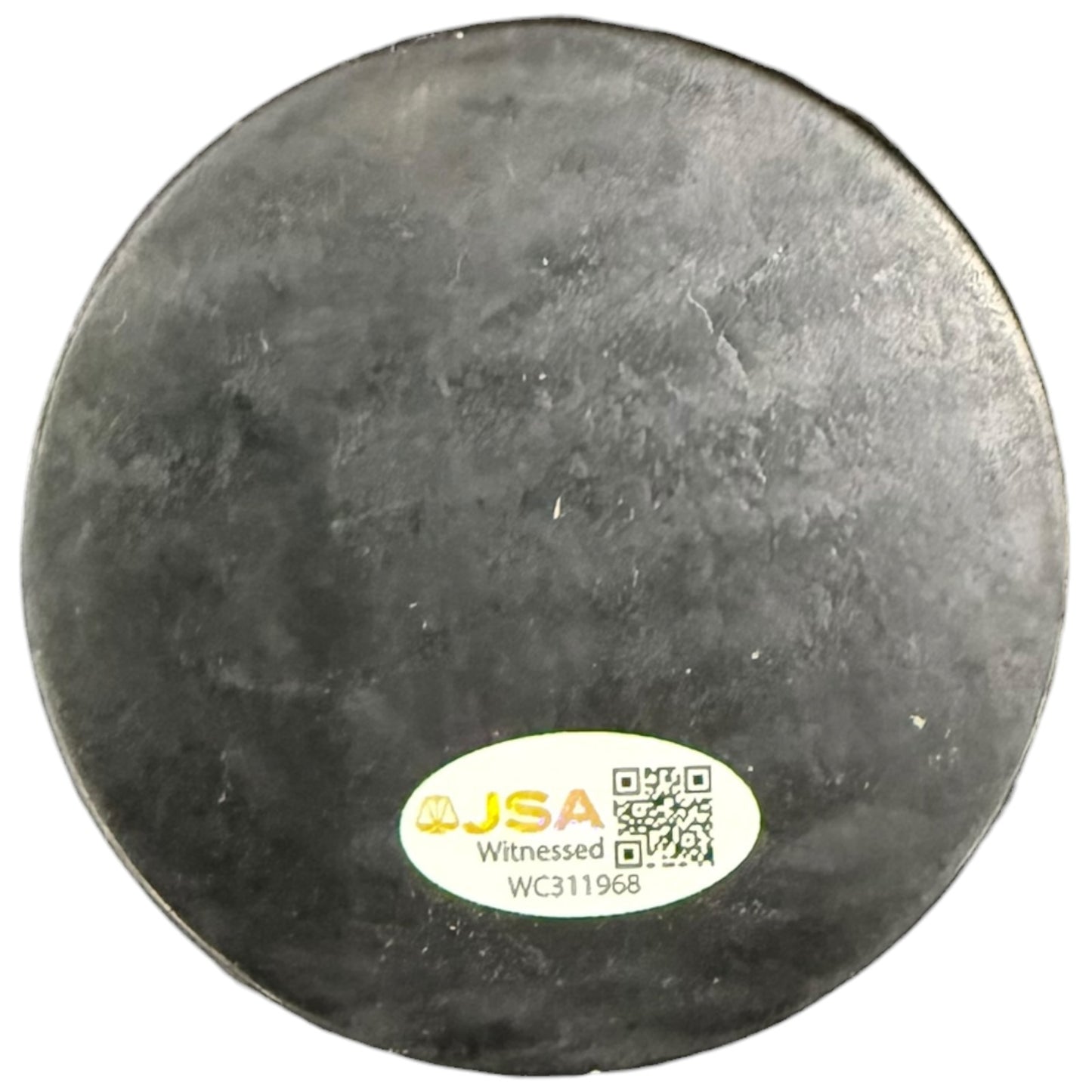 Brady Tkachuk Autographed Team USA Olympics (Blue) Jersey Style Hockey Puck - JSA