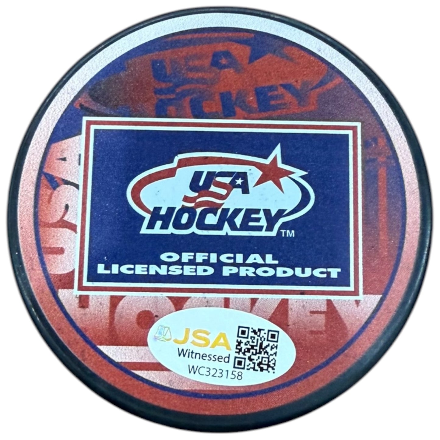 Matthew Tkachuk Autographed Team USA Hockey Souvenir Puck - JSA