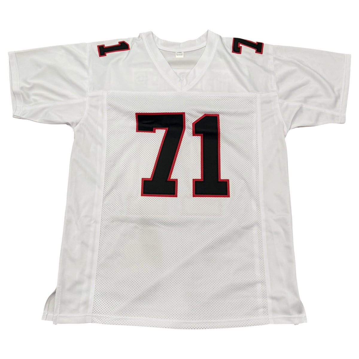 Bill Goldberg Autographed Atlanta (White #71) Custom Jersey - JSA
