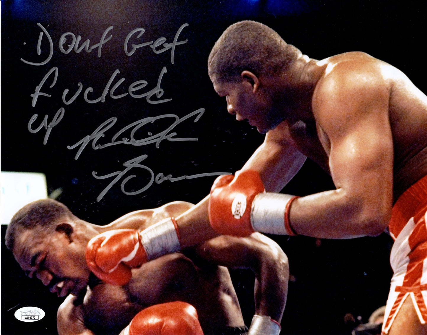 Riddick Bowe Autographed Boxing (vs Holyfield) 11x14 Photo w/ Long Inscription - JSA