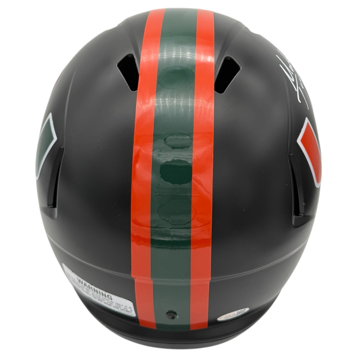 Malachi Toney Autographed Miami Hurricanes (Black Nights Matte) Deluxe Full Size Helmet - JSA