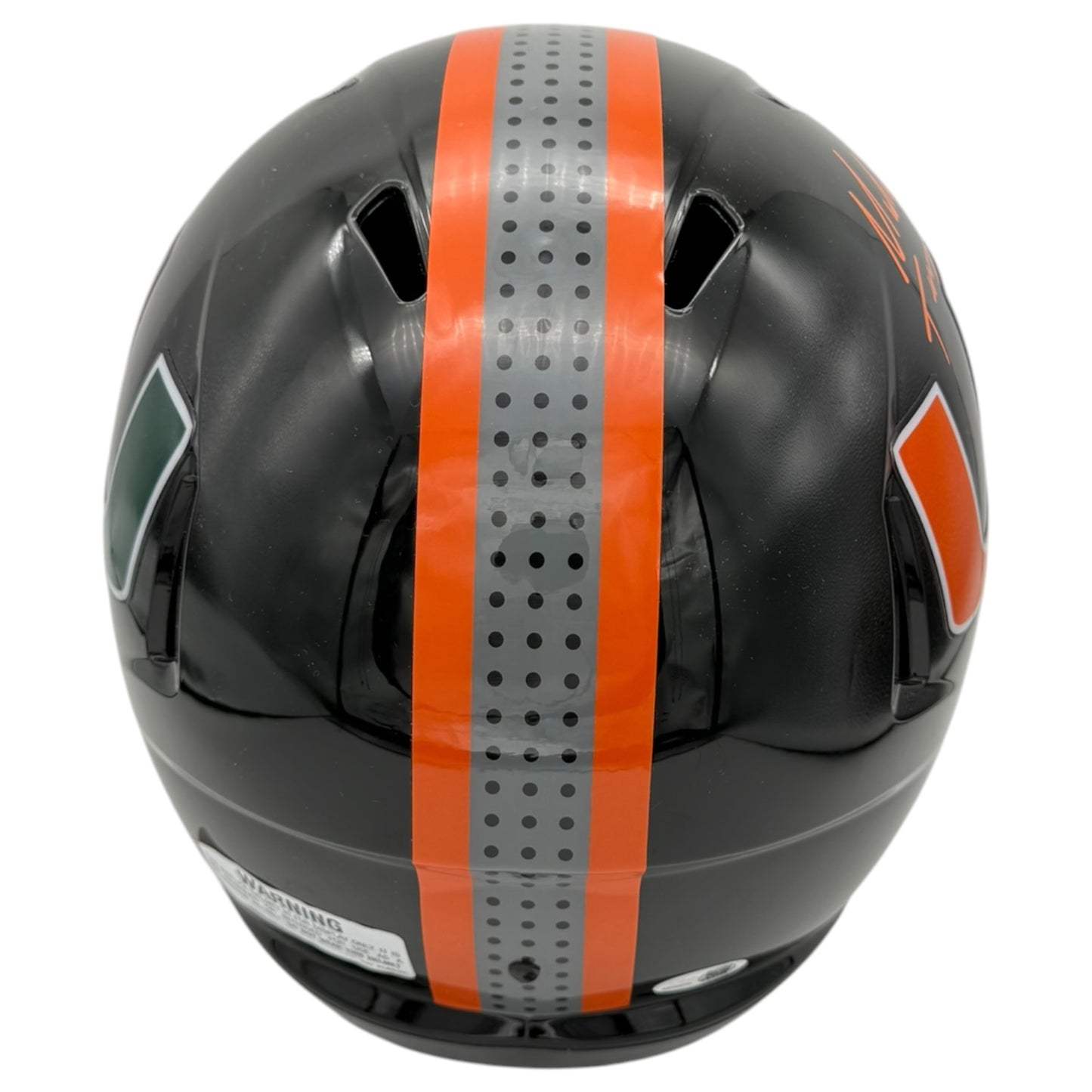 Malachi Toney and Mark Fletcher Jr. Autographed Miami Hurricanes (Black Nights Gloss) Deluxe Full Size Helmet w/ "It's All About the U!" - JSA
